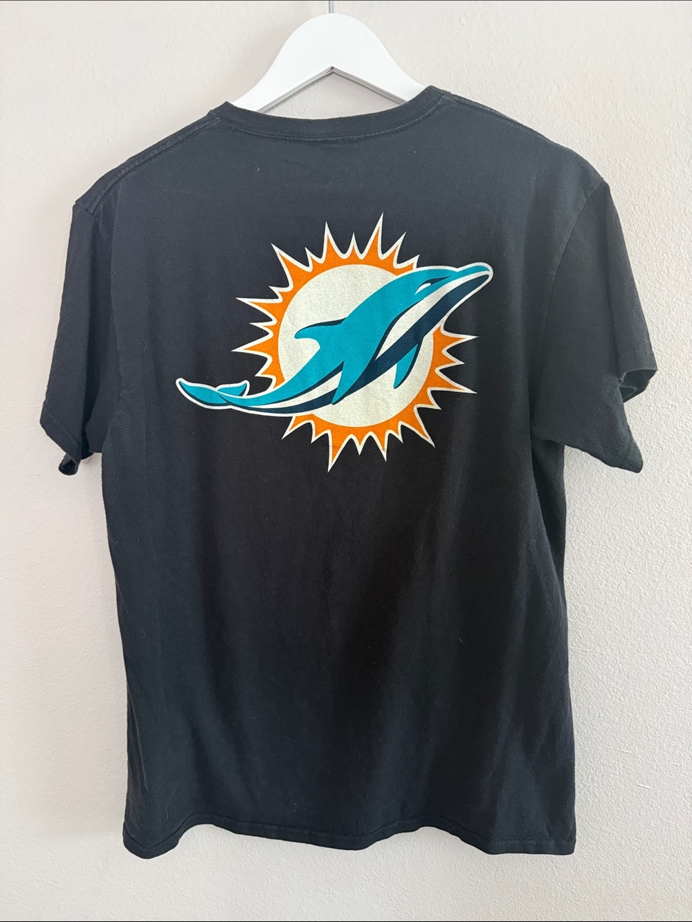 Junk Food Clothing Black Miami Dolphins Tee with Teal and Orange Graphics - Picture 4 of 5